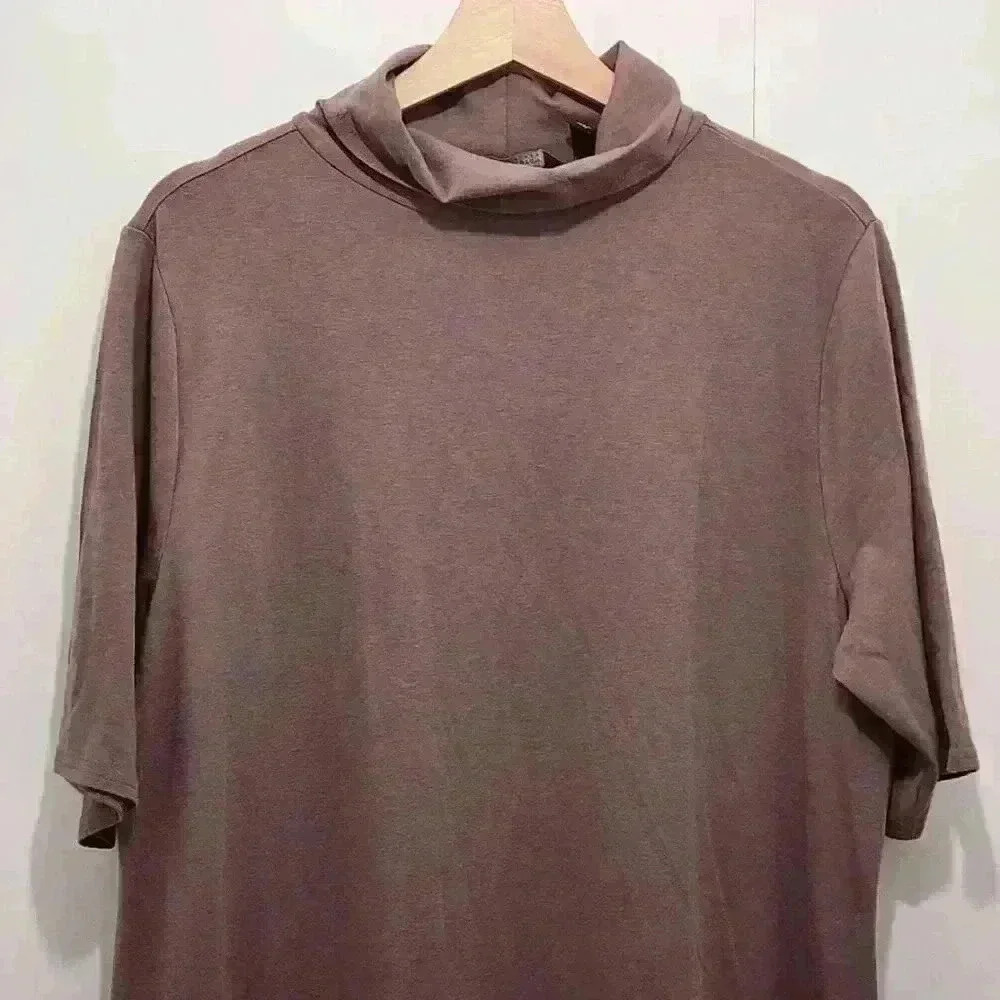 H by Halston Essentials‎ Turtleneck Midi Shirt Dress Womens Size Large A311545 - Picture 2 of 6